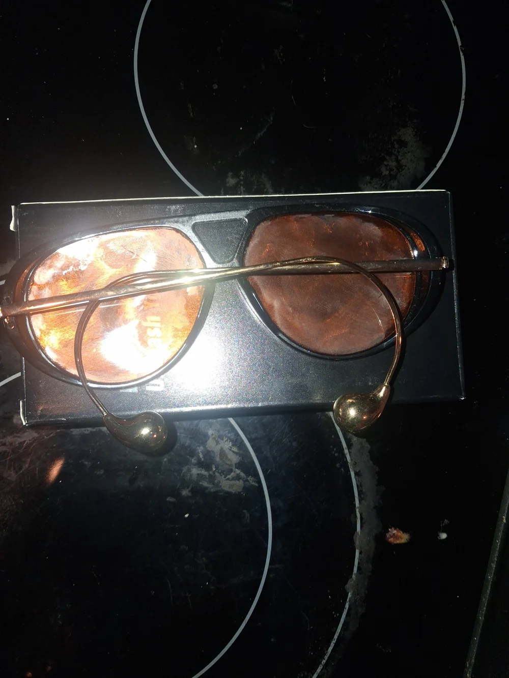 Aviator Sunglasses with Orange Lenses -